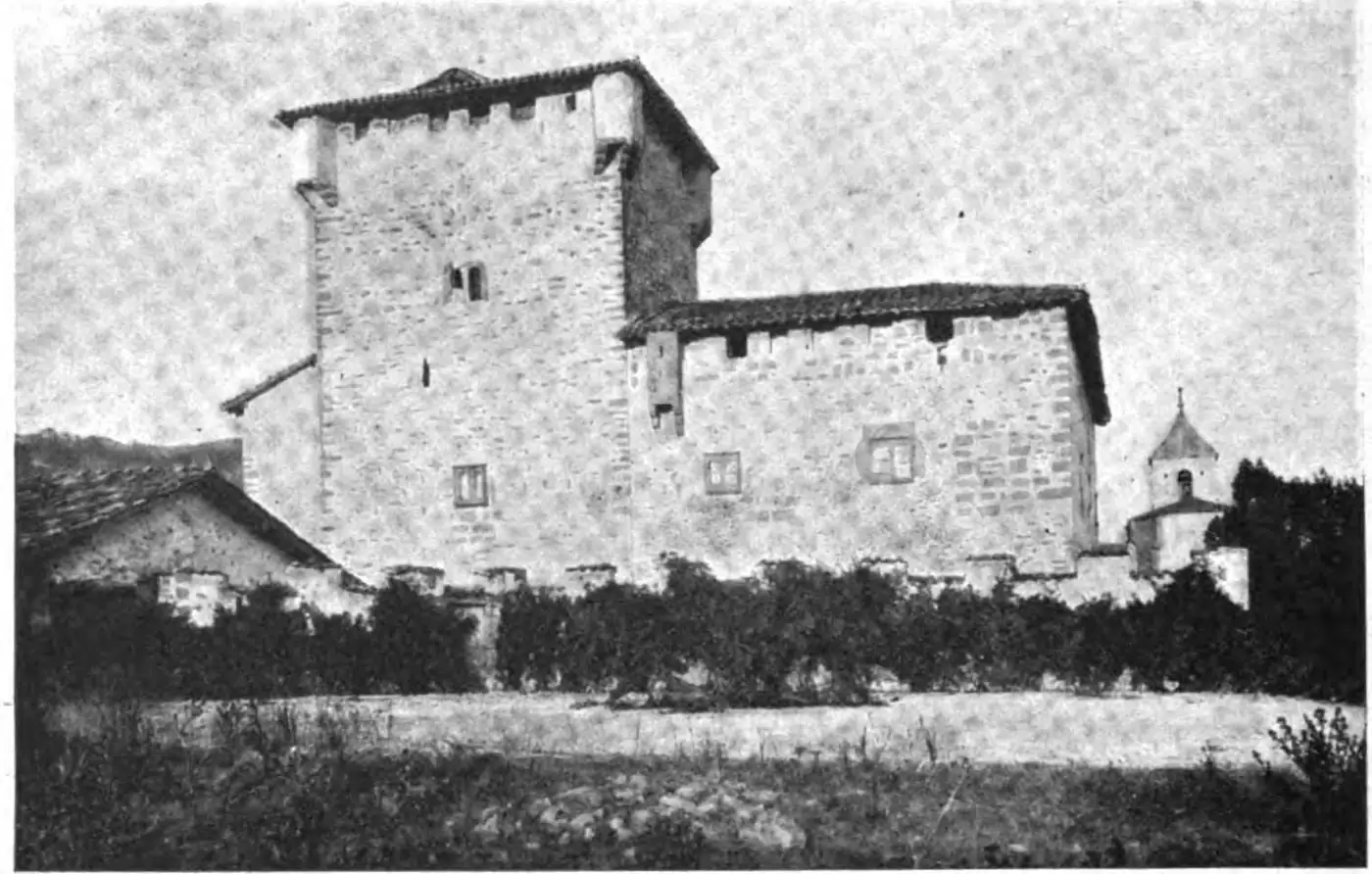 La casa solar de Villanañe en una fotografía de la Geografía General del País Vasco-Navarro.